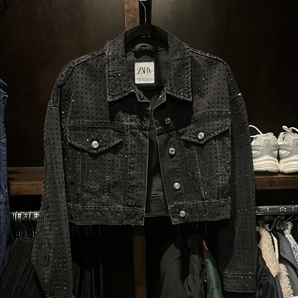 Zara Black Studded Women's Jacket